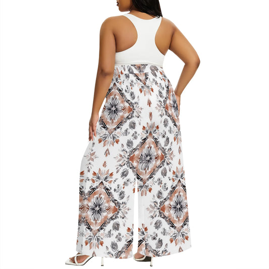 2025 Spring Palazzo Pants for Women High Waisted Wide Leg Stretchy Loose Fit Casual Trousers Party Pants with Pocket