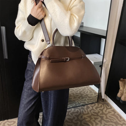 Stylish Big Top-handle Bags For Women Belt Pure Color Large Capacity Shopper Shoulder Totes 2025 Latest Luxury Designer Handbags