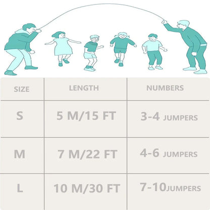 Long Jump Rope Double Dutch Jump Ropes Skipping Rope for GameSkipping Multiplayer Group School, Company,Fun Games,Agility Play