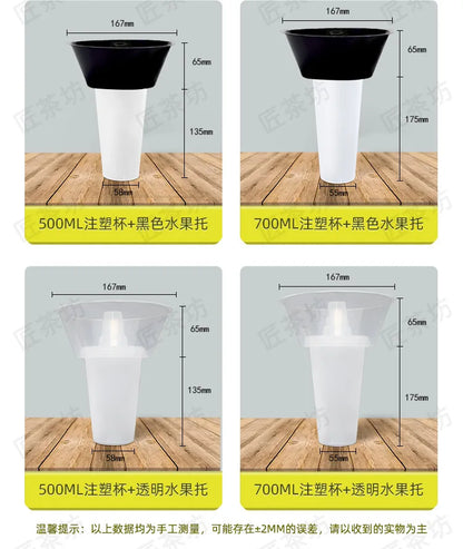 36 Set Disposable Snack Bowl and Drink Cup Set in One for Your Party Takeaway Container for Drink Beverage Transparent  Protest