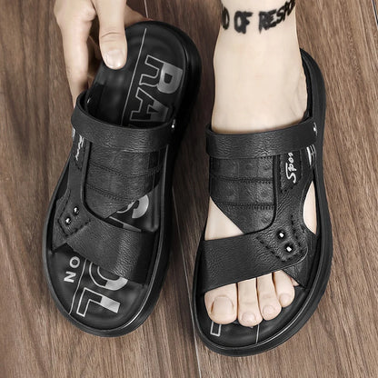 Sandals men  wear outdoors in summer  sports leisure work driving  Anti slip  wear-resistant  trendy beach shoes outdoor wear