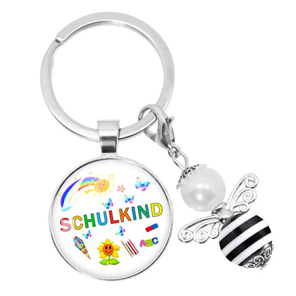 School Child Enrollment Cute Girl Gift Guardian Angel Keychain School Child School Bag School Lucky Charm