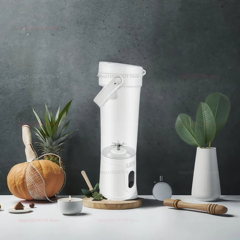 Portable Blender 4000mAh 600ML USB Rechargeable Electric Juicer for Smoothies Personal Fruit Mixer Compact Outdoor Fruit Blender