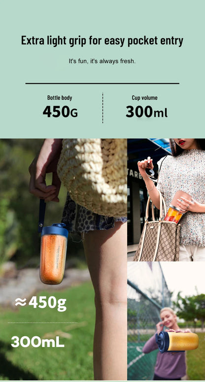 Portable Fruit Juice Blenders Summer Personal Electric Mini Bottle Home USB 6 Blades Juicer Cup Machine For Kitchen