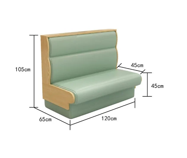 Commercial Dining Furniture Leather Single Restaurant Cafe American Design Booth Sofa