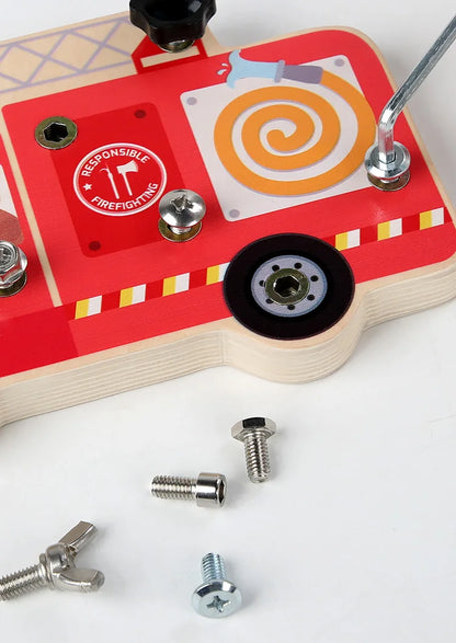 Montessori Screw Driver Board Educational Sensory Toy Preschool Wooden Toy Wooden Educational Toy for Toddler Skill Learning Toy