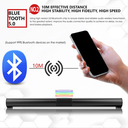 Wireless Soundbar Bluetooth Sound Bar Music System Super Powerful Speaker Wired Surround Stereo Home Theater TV Caixinha De Som