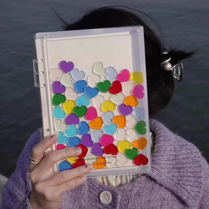 Transparent And Visible Acrylic Notebook Diy Creative Stationery A7/A5 Notebook Quicksand Loose Leaf Notebooks Students Supplies