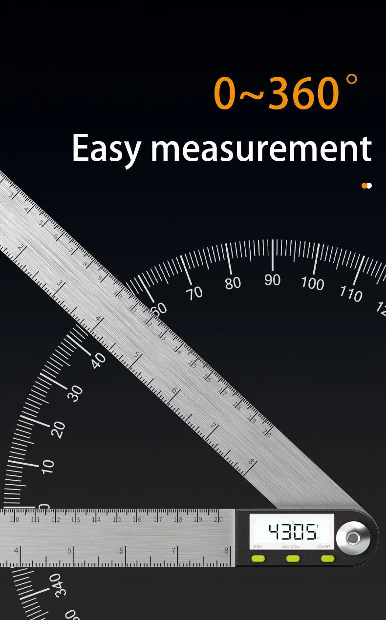Multi functional digital angle ruler-High precision universal level and multi-purpose electronic measuring ruler