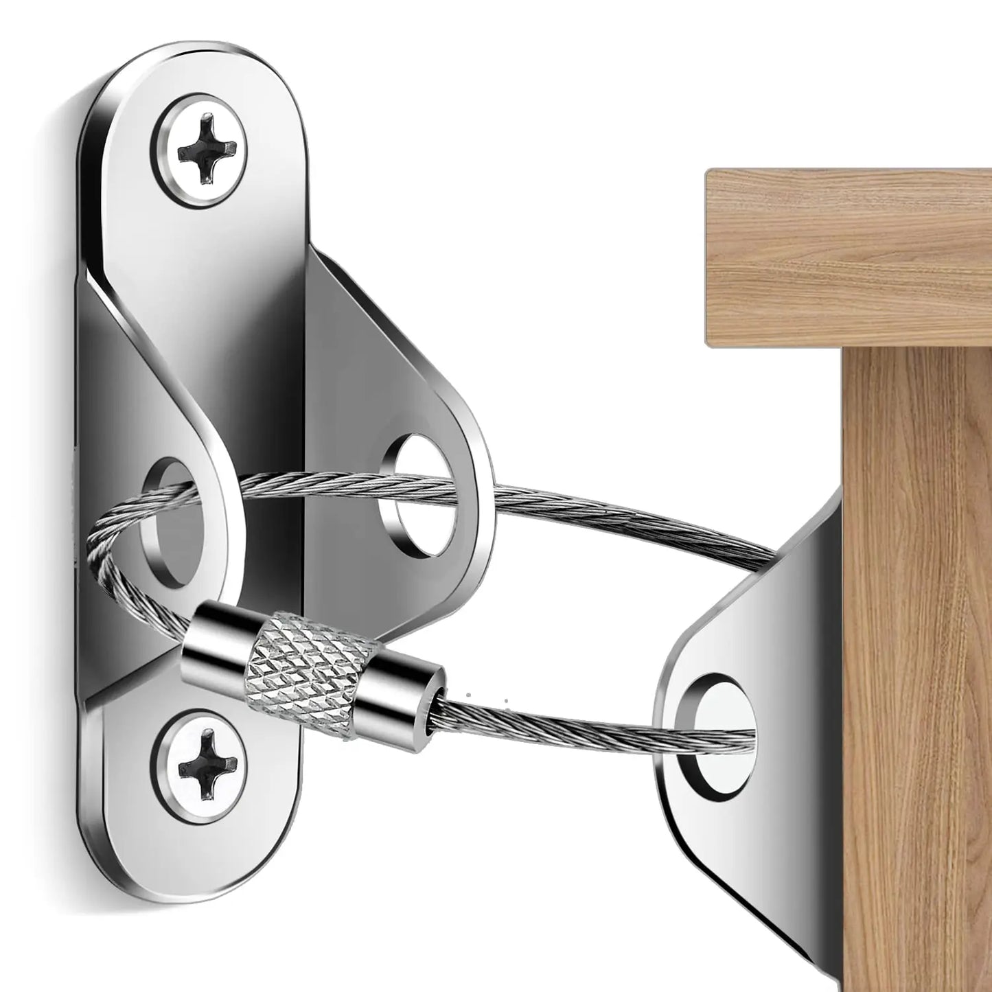 6 Sets Furniture Anchors Anti Tip Furniture Anchors for Baby Proofing, Safety Anchor Furniture Fasteners to Wall