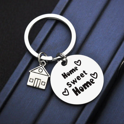 2025 Stainless Steel New Home Keychain Couples First Home Sweet Home Gift Couple New House Keychain Housewarming Gift