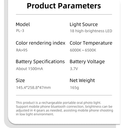 VV Dental LED Oral Flash Light Dental Photography Equipment with 8 LED Lamp for Dentist Oral Photography Instrument