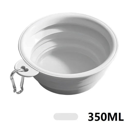 350ML Collapsible Dog Dish Foldable Pet Bowl Portable Water Drinking Bowl for Dogs Cats Outdoor Travel Hiking Camping