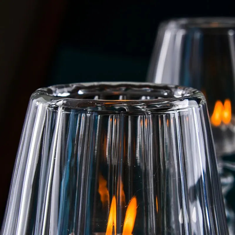 Glass Tealight Candle Decorative Lamp Stand Household Desktop Decorative Candlestick Pillar Candle  Wedding Modeling