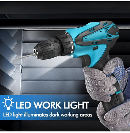 Rechargeable Lithium Battery Electric Hand Drill Electric Screwdriver Cordless Power Drills Home DIY Electric Drill