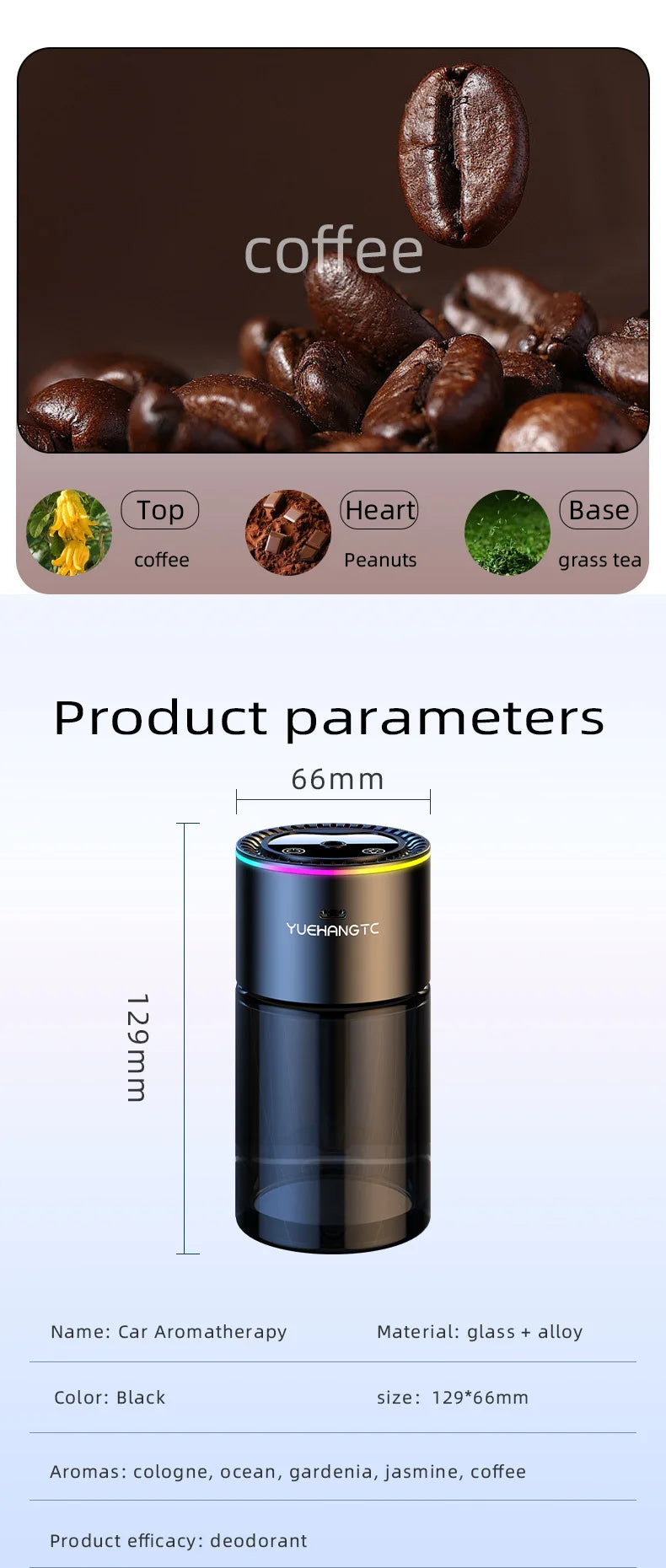 Spray Aroma Car Decorations Accessories With Aromatherapy High-End Car Air Freshener Electronic Car Fragrance Auto Deodorization