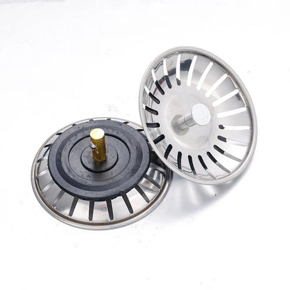 Wholesale Kitchen Sink Strainers with Handle Stopper Sink Drain Basket Stainless Steel Mesh Filter Waste Hole Trap Strainer
