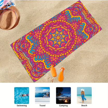 1PC Beach Towel Boho Design Bath Towels Extra Large Sand Free Quick Dry Travel Towels Gifts For Yoga Sports Adults