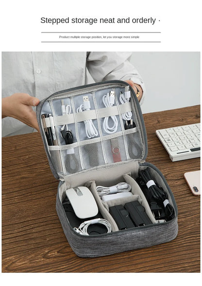 Travel Electronic Digital Storage Bag, Multifunctional High-capacity Earphones, Data Cable Protective Case, Dust Bag Travel Elec