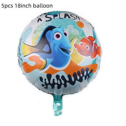 Finding Nemo Birthday Party Decoration Children Party Balloons Disposable Tableware Plates Napkins Cup Tablecloth Party Supplies
