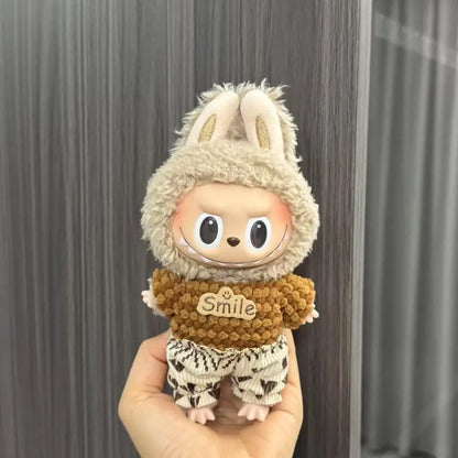 Labubu Doll Costume Set 15-17cm Cartoon Cute Dressing Up, Climbing Clothes Skirt Labubu Costume Accessories Replacement Props