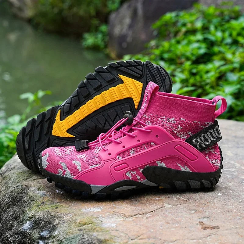 Men's Breathable Shoes Outdoor Non Slip Elastic Band Camping Shoes for Couples Athleisure Men's Shoes