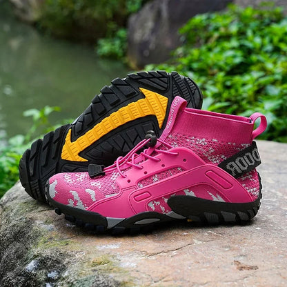 Men's Breathable Shoes Outdoor Non Slip Elastic Band Camping Shoes for Couples Athleisure Men's Shoes