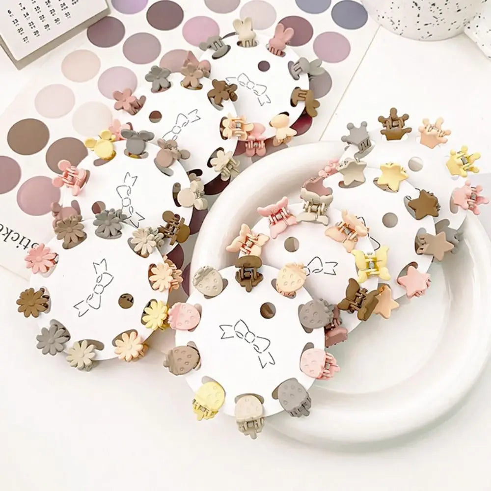 Hair Accessories Mini Hair Claw Frosting Barrettes Flower Mini Hair Claw Hair Ornaments Hair Clip Star Hair Crab Clip Children