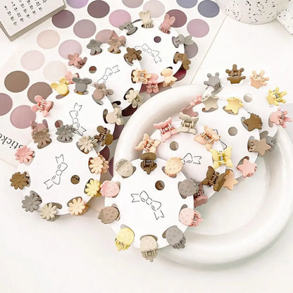 Hair Accessories Mini Hair Claw Frosting Barrettes Flower Mini Hair Claw Hair Ornaments Hair Clip Star Hair Crab Clip Children