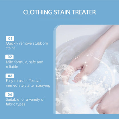 120ml Stain Remover Spray Effectively Clean Stubborn Stains Eliminate Odor Remove Yellowing & Whitening No Irritation No Residue