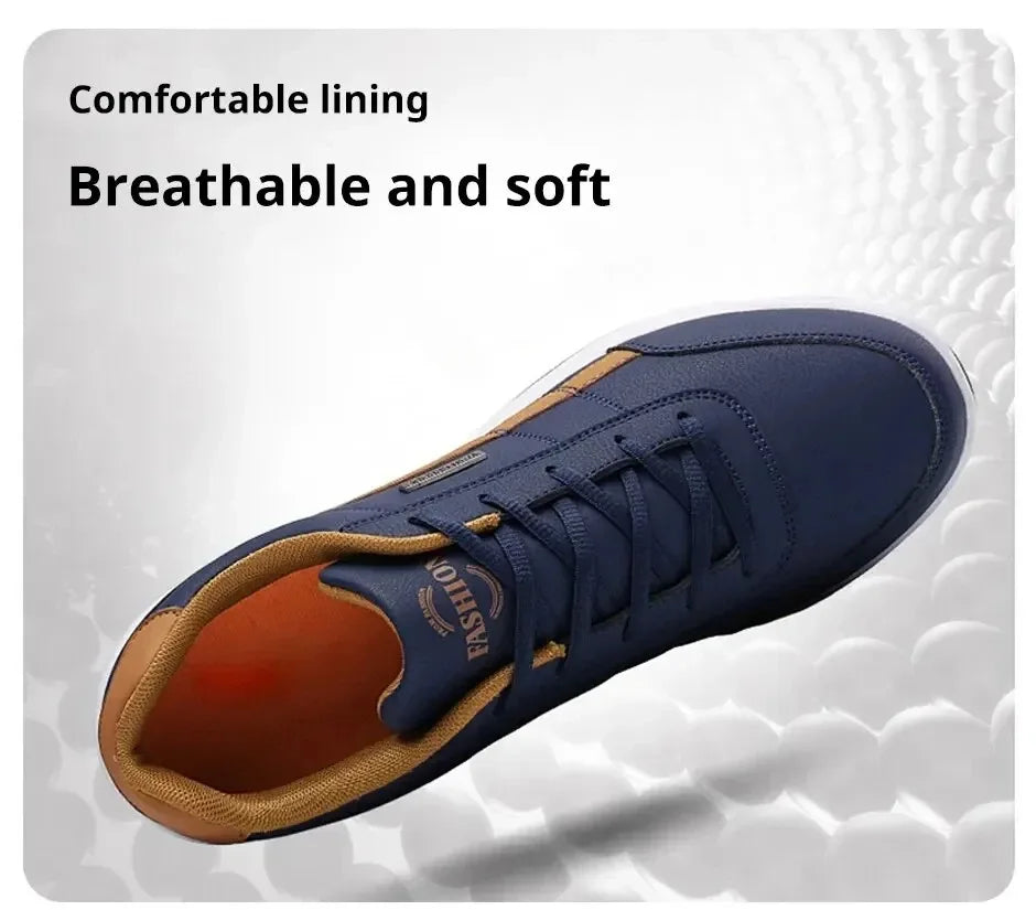 Men's Sneakers Sports Casual Shoes Leather Outdoor Men Walking Shoe Four Seasons Soft Bottom