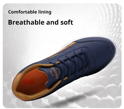 Men's Sneakers Sports Casual Shoes Leather Outdoor Men Walking Shoe Four Seasons Soft Bottom