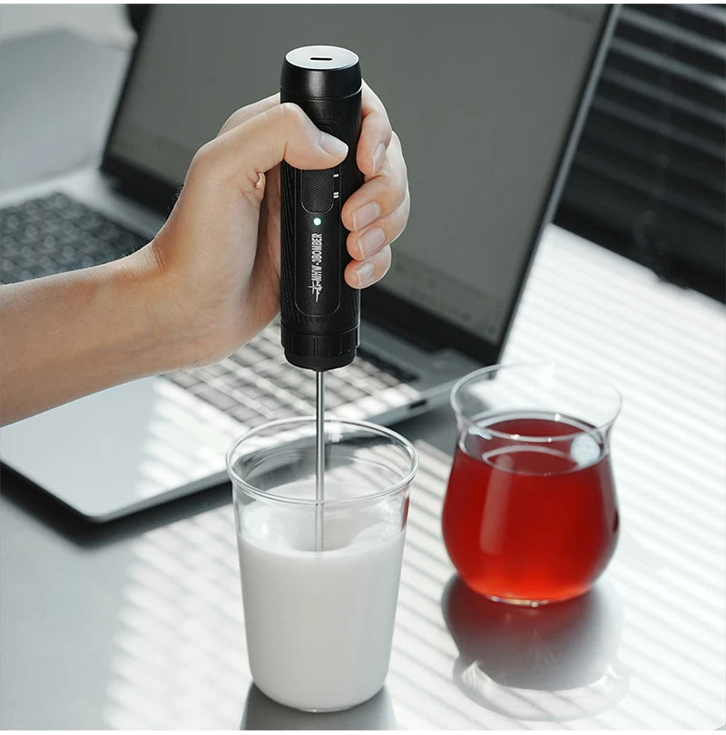 MHW-3BOMBER Official New Electric Milk Frother Handheld Wireless Blender Latte Cream Egg Beater Food Blender