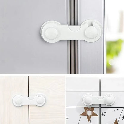 multi-function security protection locks baby safety cabinet drawer door buckle home white toilet refrigerator lock 3pcs/5pcs