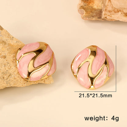 LUXUSTEEL Irregular Vitality Earrings Butterfly Women Stud Earrings Round Stainless Steel Female Ear ring Elegant Jewelry Gift