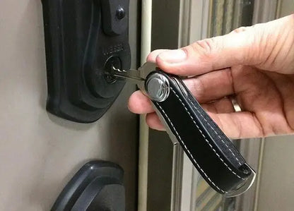 Car Key Pouch Bag Case Wallet Holder Chain Key Wallet Ring Collector Housekeeper Pocket Key Organizer Smart Leather Keychain