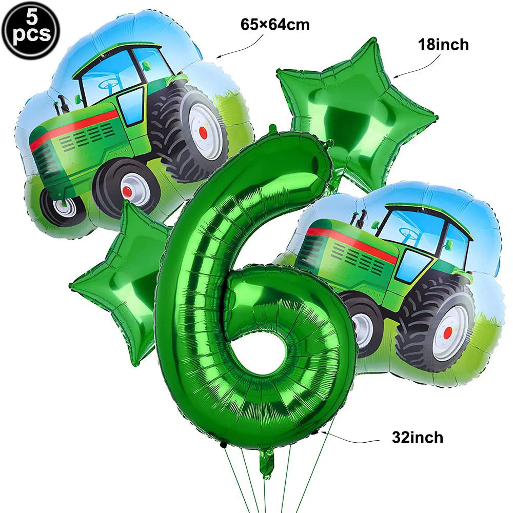Tractor Party Paper Plates Cups Napkins Banner Tractor Birthday Party Supplies Tractor Themed Party Decor for Party Farm Party