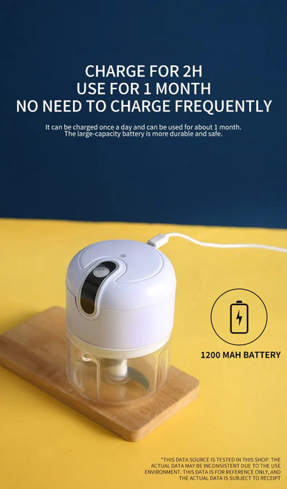 Electric Garlic Masher Portable Chopper Multi Function Meat Grinder Masher Machine Mini Garlic Vegetable Chopper Usb Charging