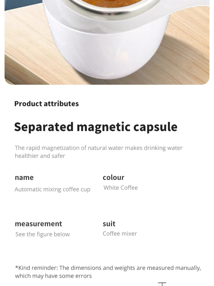 2025 Automatic Stirring CupMug Rechargeable Portable CoffeeElectric Stirring StainlessSteel Rotating Magnetic Home DrinkingTools