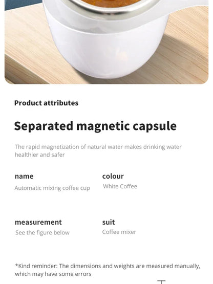 2025 Automatic Stirring CupMug Rechargeable Portable CoffeeElectric Stirring StainlessSteel Rotating Magnetic Home DrinkingTools