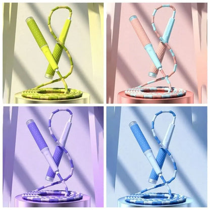 Strong Flexibility Skipping Rope Not Entangled Adjustable Soft Beaded Segmented Fitness Jump Rope Unisex Environment Protection