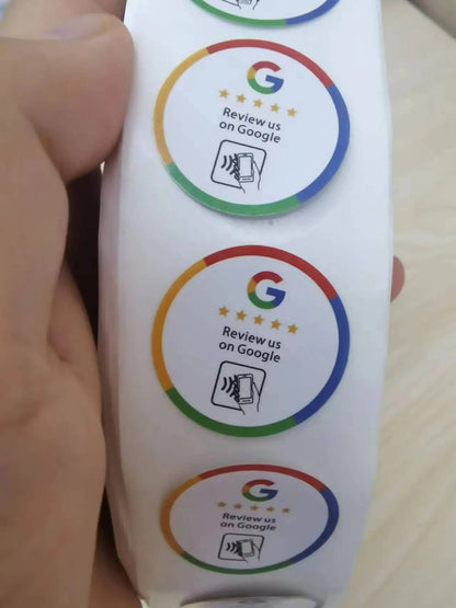 10/50/100Pcs Boost Review NFC Sticker Google Google Review NFC Sticker Increase Your Reviews Google Tap To Review Cards NFC Tag