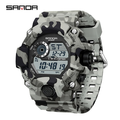 SANDA 2183 Fashion Military Student Electronic Watch Multi functional Timer Waterproof LED Student Electronic Digital Watch