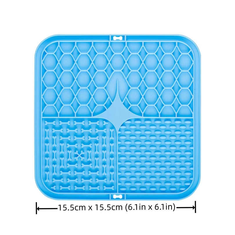 Silicone Pet Licking Pad for Dog & Cat | Anti-Choking Slow Feeder with Suction Cup | Yogurt Meal Mat & Slow Food Bowl Plate