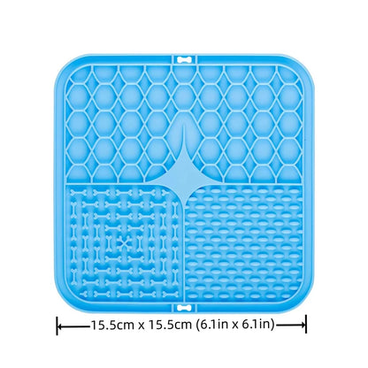 Silicone Pet Licking Pad for Dog & Cat | Anti-Choking Slow Feeder with Suction Cup | Yogurt Meal Mat & Slow Food Bowl Plate