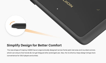 Graphics Tablet HUION H420X Digital Drawing Tablet Graphic Tablet for Painting with Battery-Free Pen PW100 8192 L