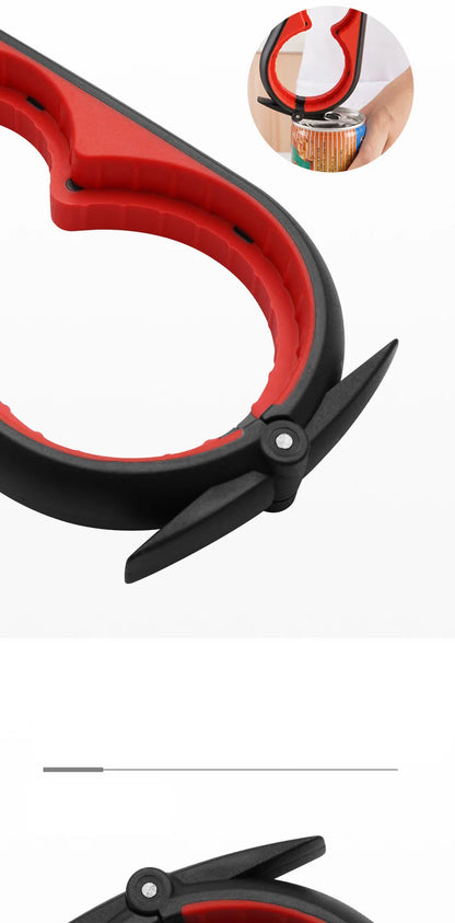 4in1 Jar Openers Can Bottle Opener Beer Wine Bottle Lid Poratble Outdoor Party Bar Tools Multi-functional Kitchen Accessories