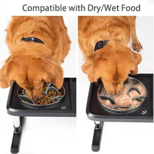 Dog Slow Feeder Bowls Silicone Spiral Pet Food Feeder Insert to Slow Down Eating for Large Medium Small Breed Dogs