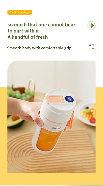 Portable Juicer Mini Electric Blender Multifunction Juice Maker Machine Fruit Mixers Extractors Smoothies Mixer 6 Blades 1200mAh