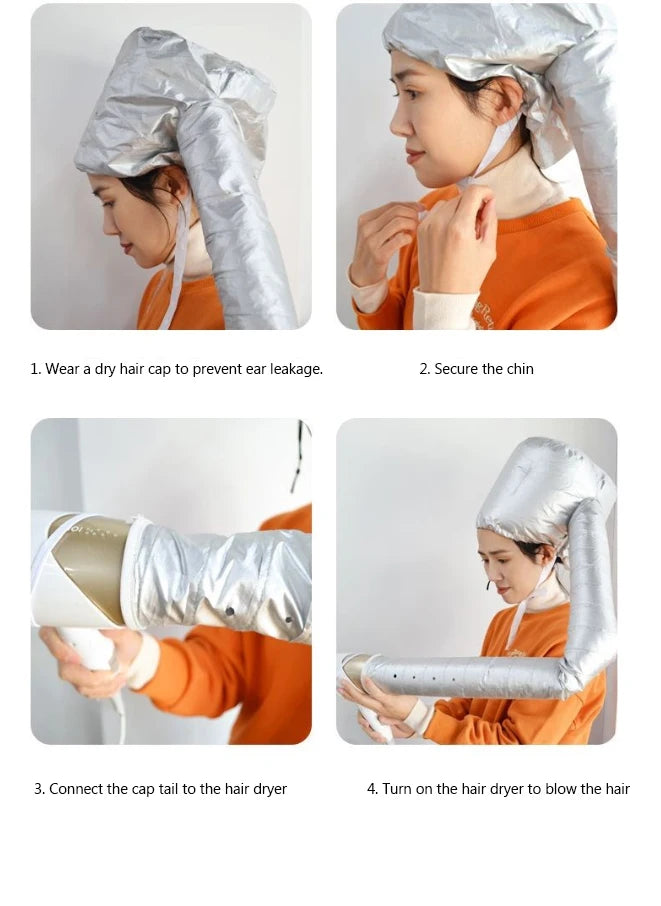 1PCS Hair Dryer Hair Hat Electric Hair Dryer Hair Dryer Hat Can Be Connected to a Hair Dryer Bathroom Hair Dryer Hat Heating Hat